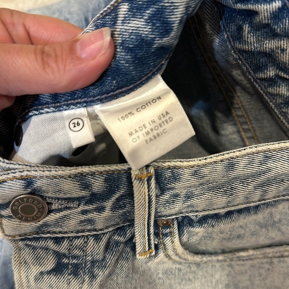 GRLFRND Helena Acid Wash Denim Shorts 26 Revolve - Picture 4 of 8